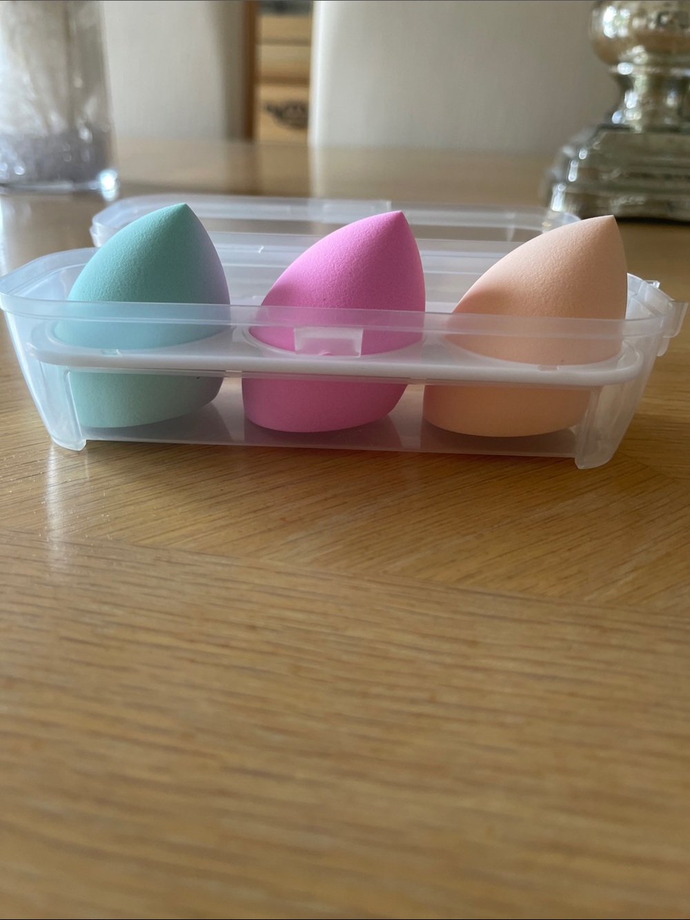3-Pack Makeup Sponge Blenders in Pastel Peach, Pink & Mint. NWT